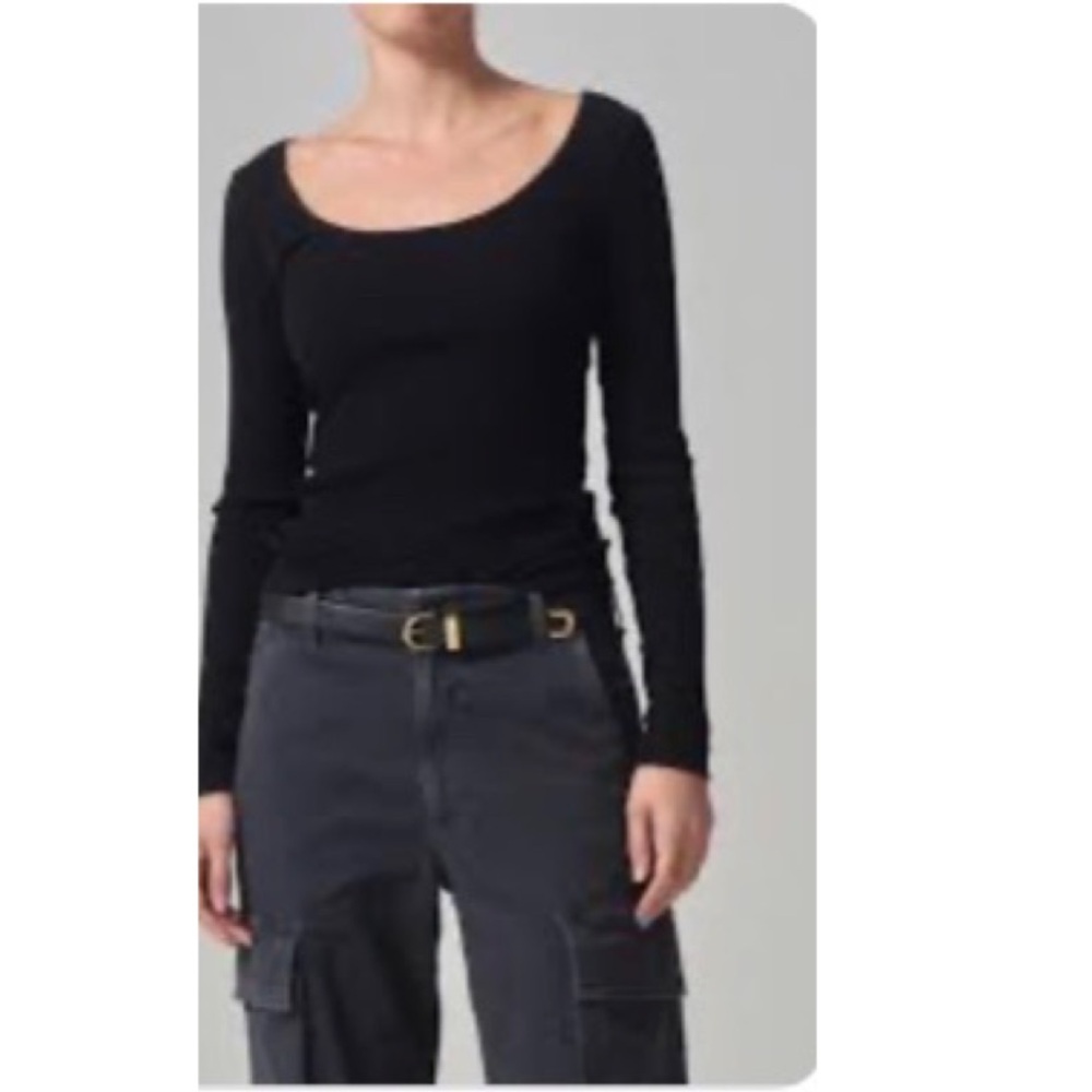 Citizens of Humanity Margie Ballet Neck Long Sleeve top size XL BNWT